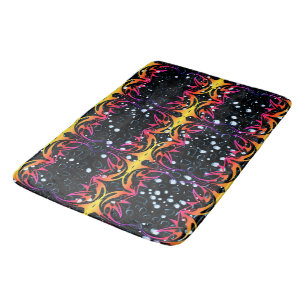 Ocean Fun Dolphins - Midnight Black Bath Mat