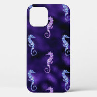 Ocean Glamour Colorful Sea Horse Pattern