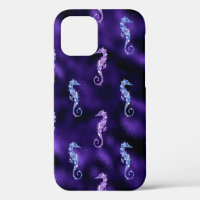 Ocean Glamour Colorful Sea Horse Pattern
