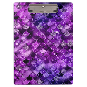 Ocean Glamour Colourful Fish Scales Pattern Clipboard