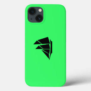 Ocean Glow_Black-on-Green Clipper Ship iPhone 13 Case