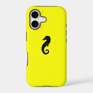 Ocean Glow_Black-on-Yellow Seahorse