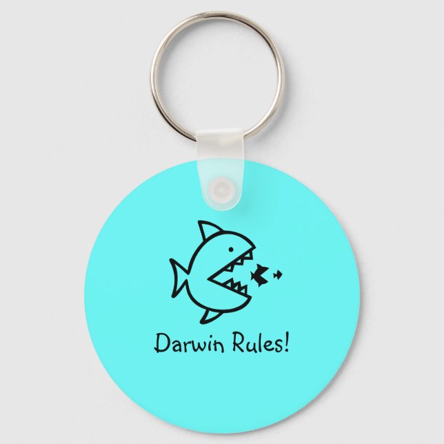 Ocean Glow_Darwin Rules! Keychain (Front)