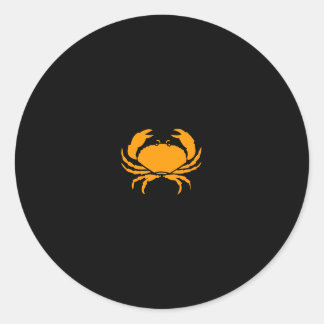 Ocean Glow_Orange Crab Classic Round Sticker