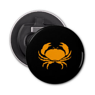 Ocean Glow_Orange on Black Crab Bottle Opener