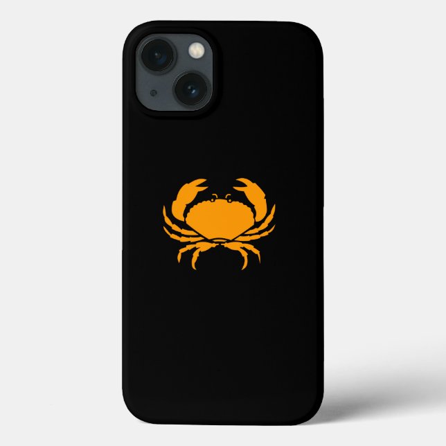 Ocean Glow_Orange on Black Crab Case-Mate iPhone Case (Back)
