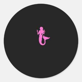 Ocean Glow_Pink Mermaid Classic Round Sticker