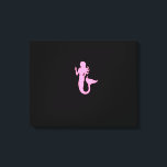 Ocean Glow_Pink-on-Black Mermaid Canvas Print<br><div class="desc">If you're feeling creative, you can also change the size, placement, colour, and even the number of mermaids. Just click "Customize it" and let the fun begin! Using the design tool options above to your right it's easy to select an ideal "size" for your canvas wrap, then choose your "frame...</div>