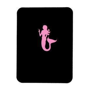 Ocean Glow_Pink-on-Black Mermaid Magnet