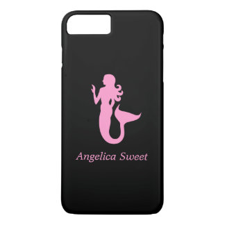 Ocean Glow_Pink-on-Black Mermaid_personalized iPhone 8 Plus/7 Plus Case