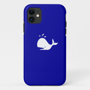 Ocean Glow_White-on-Blue Whale iPhone 5 Case-Mate 11 Case
