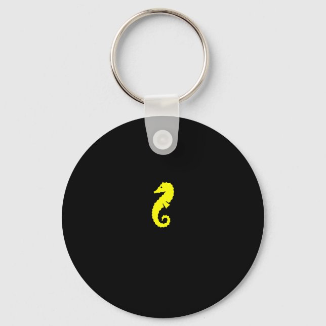 Ocean Glow_Yellow Seahorse Keychain (Front)