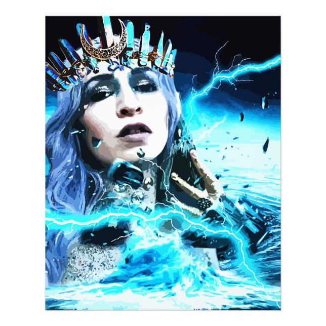 Ocean Goddess Fantasy Abstract Art  Photo Print (Front)