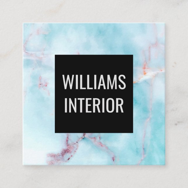 Ocean Granite Square Business Card (Front)