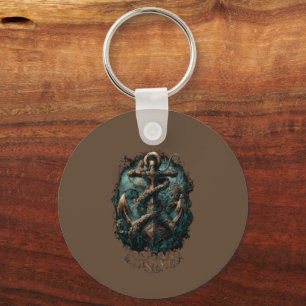 Ocean Grave Kraken Anchor Dark Fantasy  Keychain