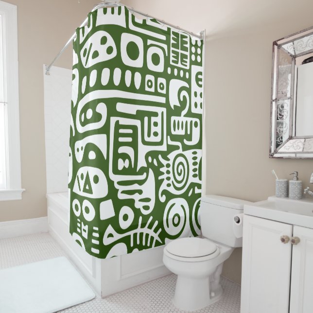 Ocean green and white doodles 4 of 4 (In Situ)