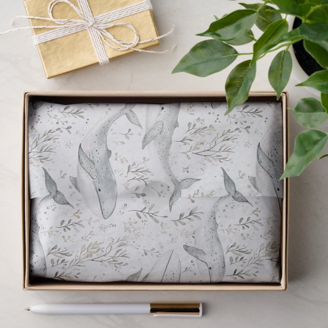 Ocean Grey Whales Tissue Paper (Gift)