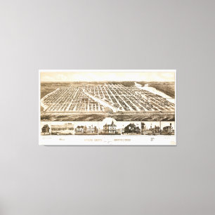 Ocean Grove & Asbury Park, New Jersey (1881) Canvas Print