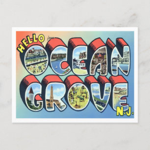 Ocean Grove, New Jersey Big Letters Postcard