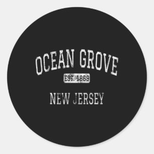 Ocean Grove New Jersey Nj Vintage  Classic Round Sticker