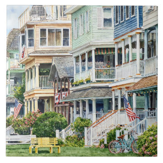 Ocean Grove NJ – Bicycles and Yellow Bench Tile