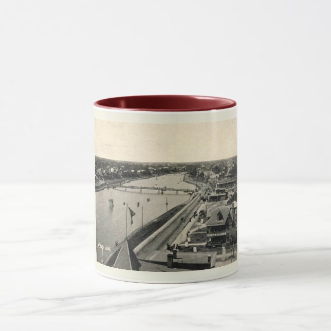Ocean Grove NJ, Panorama, Vintage Style   Mug (Center)