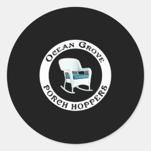 Ocean Grove Nj Rch Hopper Summer Beach Gift Men Wo Classic Round Sticker