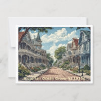 Ocean Grove NJ, Victorian Homes, 1910s View