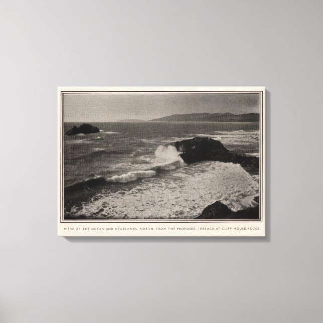 Ocean, headlands from Cliff House Rocks Canvas Print (Front)
