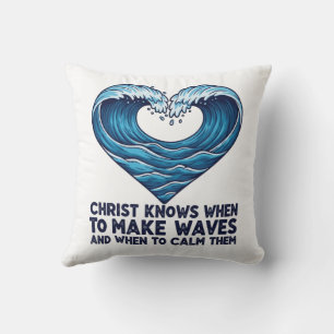 Ocean Heart: Divine Wisdom Throw Pillow