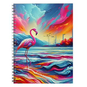 Ocean Horizon Flamingo Notebook