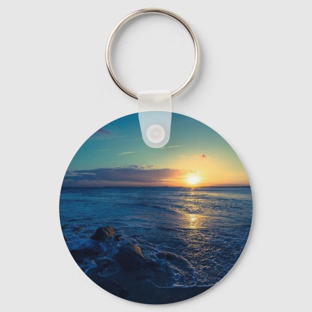 Ocean Horizon Sunset Keychain (Front)