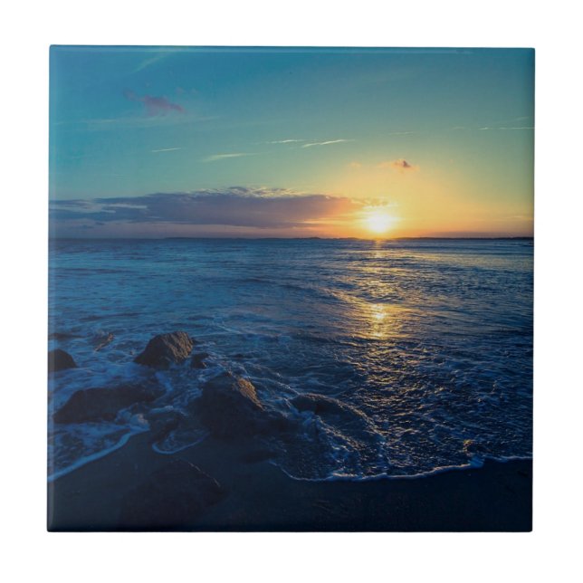 Ocean Horizon Sunset Tile (Front)
