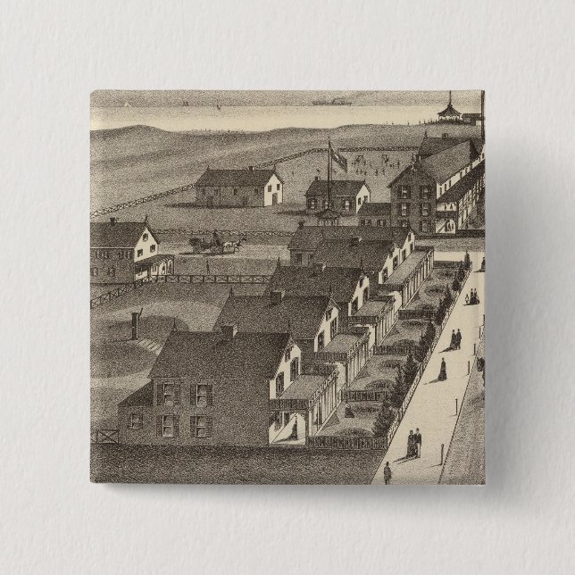 Ocean House, Point Pleasant, NJ 2 Inch Square Button (Front)