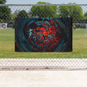 Ocean Inferno Red Glow Banner
