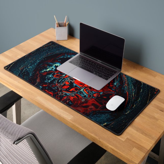 Ocean Inferno Red Glow Desk Mat (Office 2)