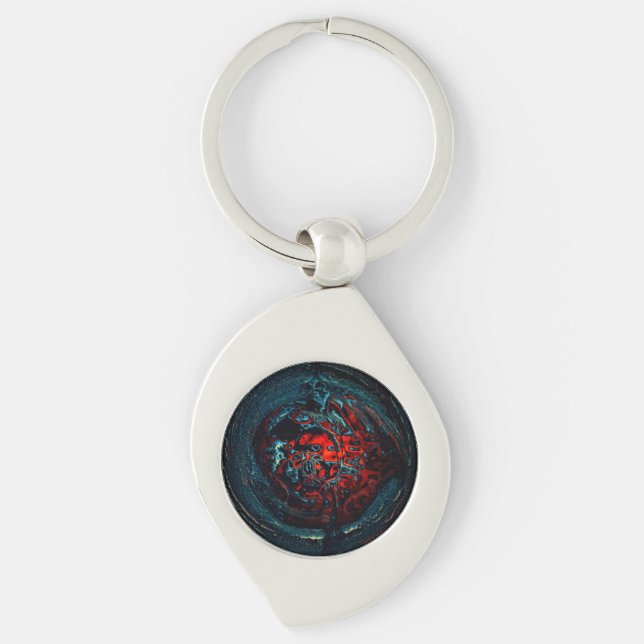 Ocean Inferno Red Glow Keychain (Front)
