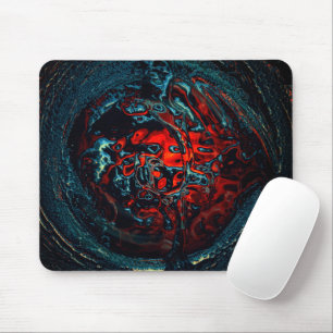 Ocean Inferno Red Glow Mouse Pad