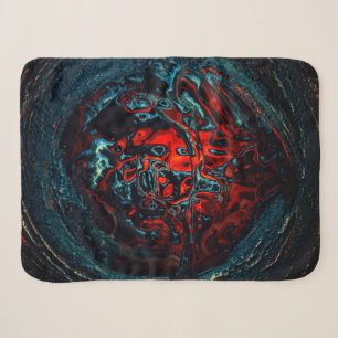Ocean Inferno Red Glow Sherpa Blanket