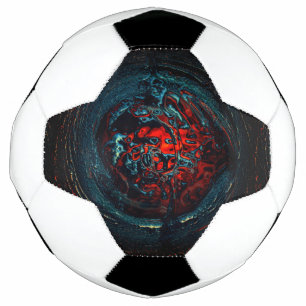 Ocean Inferno Red Glow Soccer Ball