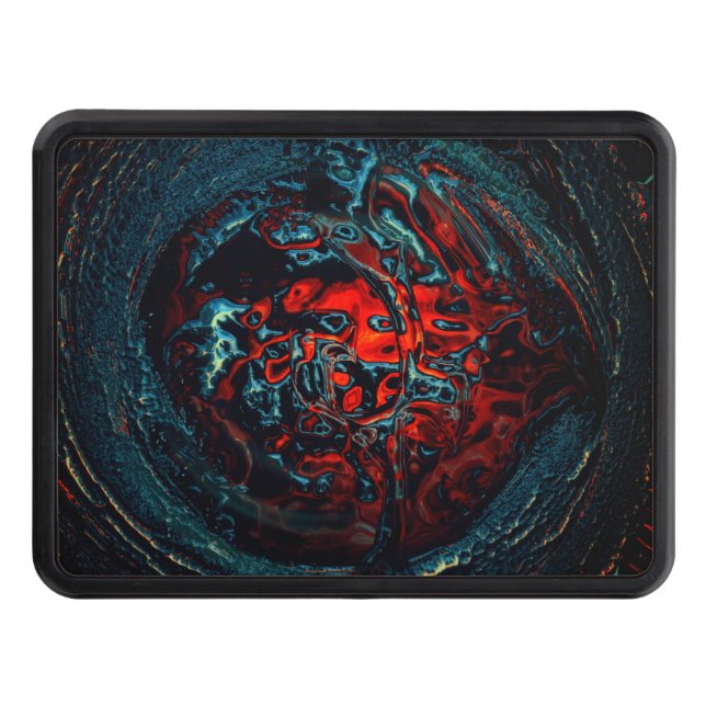 Ocean Inferno Red Glow Trailer Hitch Cover (Front)