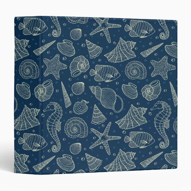 Ocean Inhabitants Pattern 2 Binder (Front/Spine)