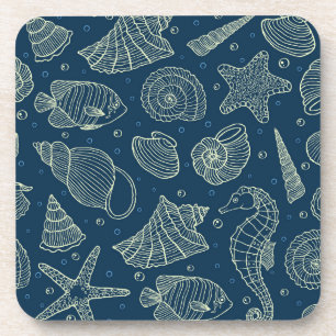 Ocean Inhabitants Pattern 2 Coaster