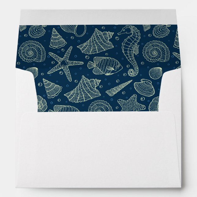 Ocean Inhabitants Pattern 2 Envelopes (Back (Bottom))
