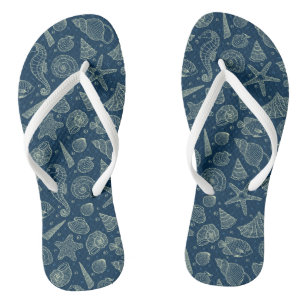 Ocean Inhabitants Pattern 2 Flip Flops