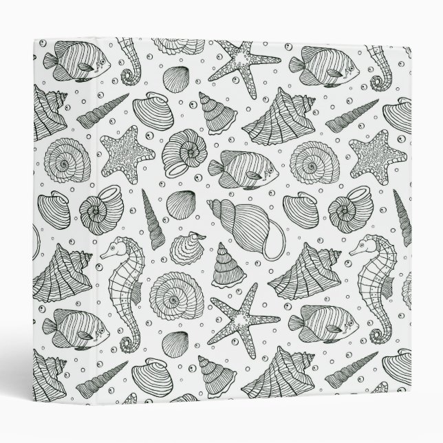 Ocean Inhabitants Pattern 3 Binder (Front/Spine)