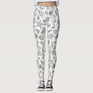 Ocean Inhabitants Pattern 3 Leggings