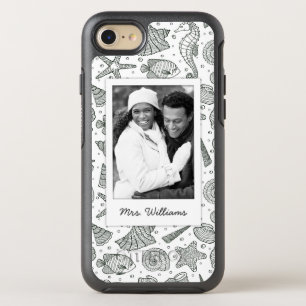 Ocean Inhabitants Pattern   Your Photo & Name OtterBox Symmetry iPhone 8/7 Case