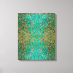 Ocean Inspired Alcohol Ink Abstract Canvas Print