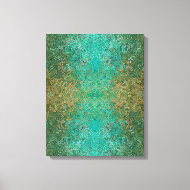 Ocean Inspired Alcohol Ink Abstract  Canvas Print (Front)